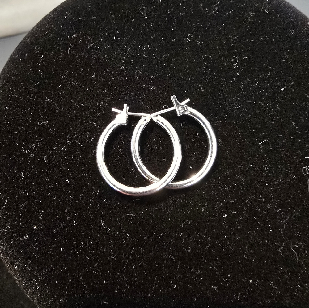 Monet Silver Hoop Earrings